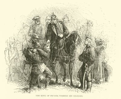 Le roi de Prusse visitant ses soldats, août 1870 - English School
