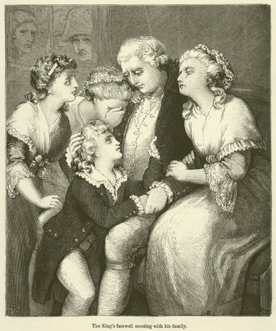 Les adieux du roi à sa famille - English School