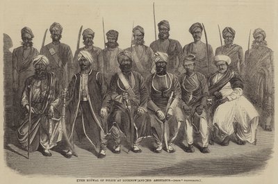 Le Kotwal de la police à Lucknow et ses assistants (gravure) - English School