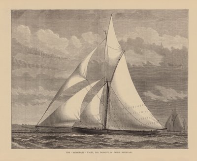 Le yacht "Kriemhilda", propriété du prince Batthyany (gravure) - English School