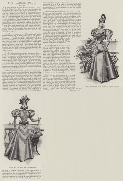 La page des dames, robe (gravure) - English School