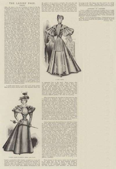 La page des dames, robe (gravure) - English School