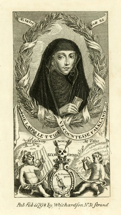 La Dame Lettice, Vicomtesse Falkland - English School
