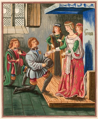 La Dame Vénus recevant le messager de L