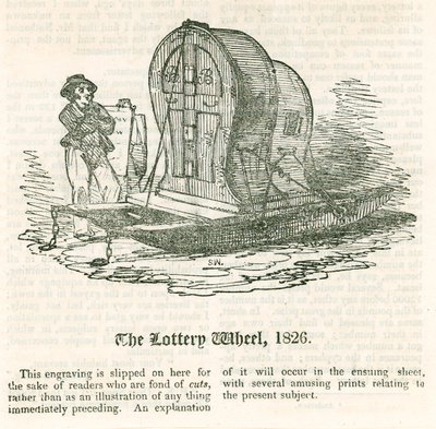La Dernière Loterie. La Roue de la Loterie, 1826 - English School