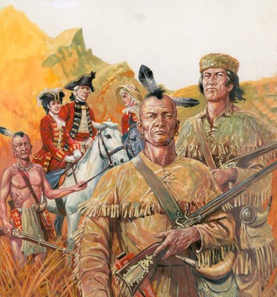 Le Dernier des Mohicans, le roman de James Fenimore Cooper - English School