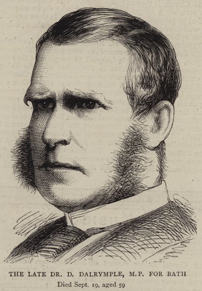 Feu Dr D. Dalrymple, député de Bath (gravure) - English School