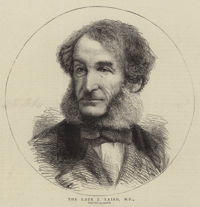 Le défunt J Laird, MP (gravure) - English School