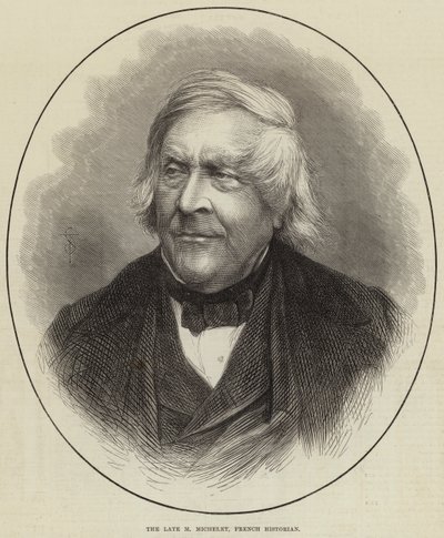 Le défunt M. Michelet, historien français (gravure) - English School