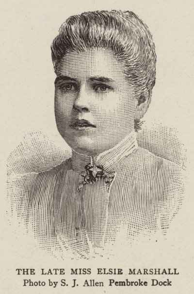 Feu Mlle Elsie Marshall (gravure) - English School