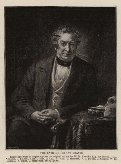Le défunt M. Henry Graves (gravure) - English School