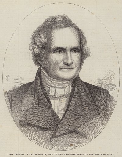 Feu M. William Spence, un des vice-présidents de la Royal Society (gravure) - English School