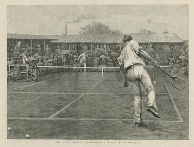 Le match de championnat de tennis sur gazon à Wimbledon - English School