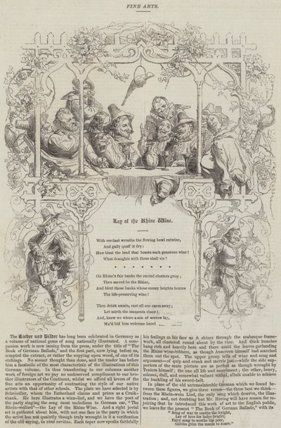 La Légende du vin du Rhin (gravure) - English School