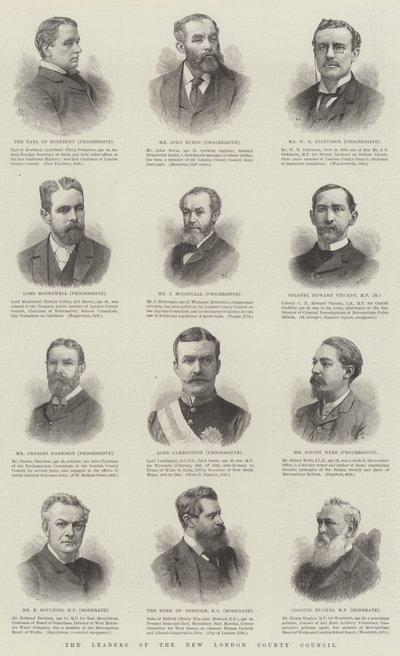 Les dirigeants du nouveau conseil du comté de Londres - English School