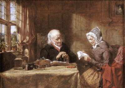 La lettre, ou Nouvelles de loin, vers 1860 - English School