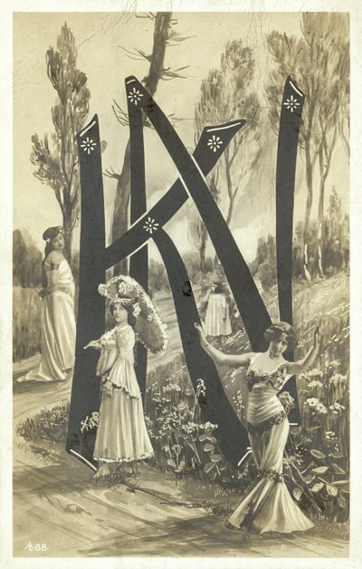 Les lettres K et N entrelacées - English School