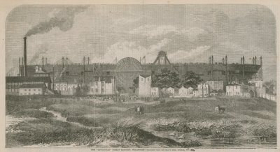 Le navire à vapeur Leviathan (Great Eastern), esquissé depuis l