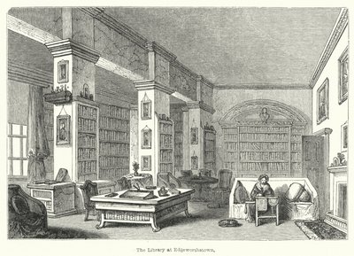 La Bibliothèque à Edgeworthstown (gravure) - English School
