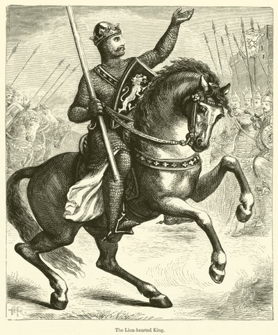 Le roi au cœur de lion (gravure) - English School