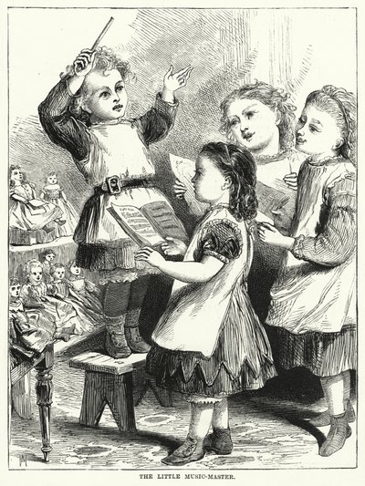Le petit maître de musique (gravure) - English School