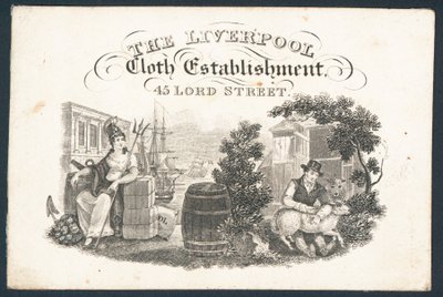 The Liverpool Cloth Establishment, carte de visite - English School