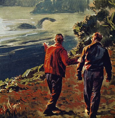 Le monstre du Loch Ness a été souvent vu dans les années 1930 - English School