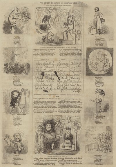 Les expositions de Londres pendant la semaine de Noël (gravure) - English School