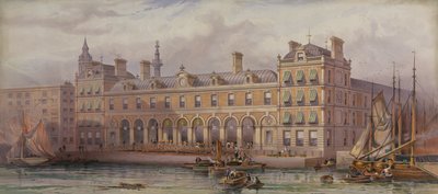 Le marché aux poissons de Londres à Billingsgate, 20 juillet 1877 - English School