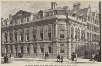 La maison de mission de Londres, New Broad Street (gravure) - English School