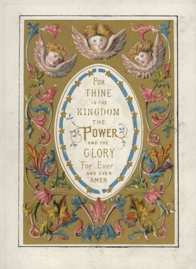 Le Notre Père (lithographie en couleur) - English School