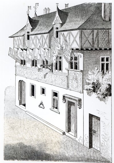 Les Seigneurs et Barons font des fenêtres de leurs blasons - English School
