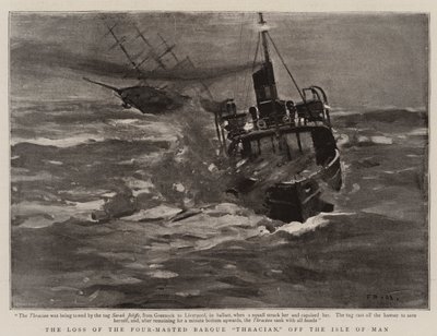 La perte du quatre-mâts barque "Thracian," au large de l