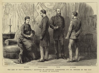 La perte du "Jeannette", réception du lieutenant Danenhower et du Dr Newcomb par le tsar de Russie à Gatschina - English School