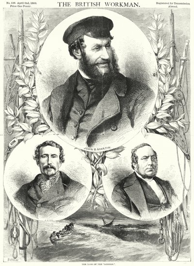 La perte du "London" (gravure) - English School
