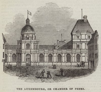 Le Luxembourg, ou Chambre des Pairs (gravure) - English School