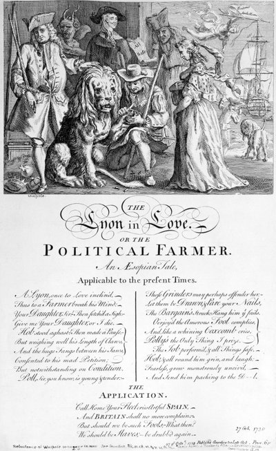 Le Lion Amoureux ou Un Fermier Politique, 1738 - English School