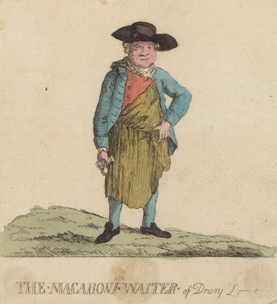 Le serveur Macaroni de Drury Lane, Londres - English School
