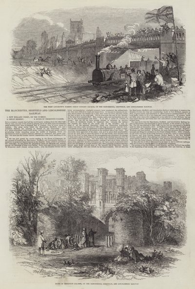 Le chemin de fer de Manchester, Sheffield et Lincolnshire (gravure) - English School