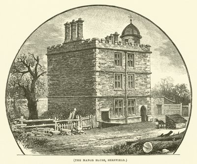 Le Manoir, Sheffield (gravure) - English School