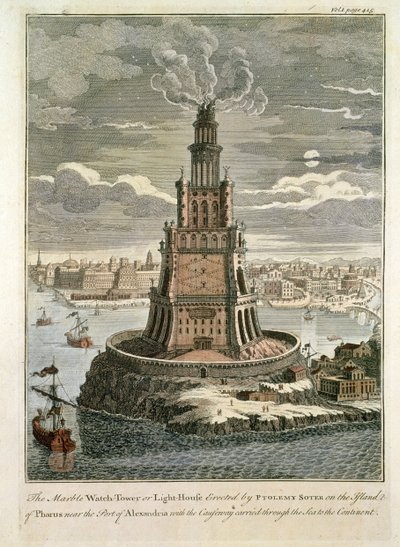 Tour de guet ou phare en marbre érigé par Ptolémée Soter sur l