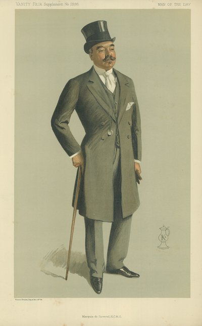 Le Marquis de Soveral, caricature du magazine Vanity Fair, 13 novembre 1912 - English School