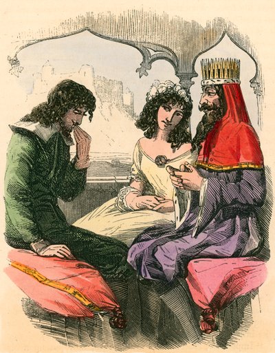 Le marquis de Carabas chevauche avec le roi - English School