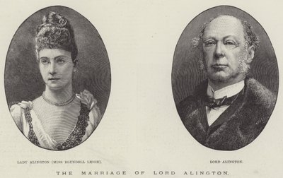 Le mariage de Lord Alington (gravure) - English School