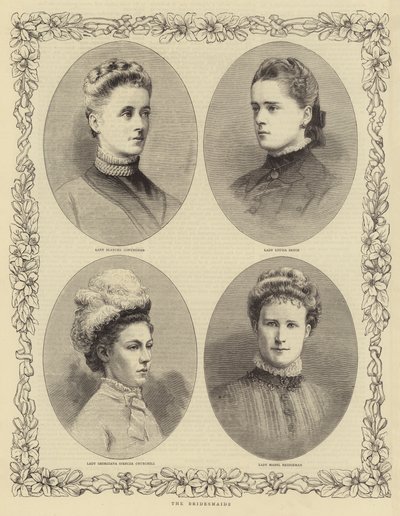 Le mariage du duc de Connaught, les demoiselles d