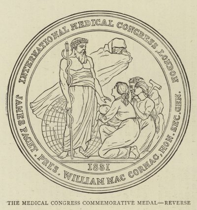 Médaille commémorative du Congrès médical, revers (gravure) - English School