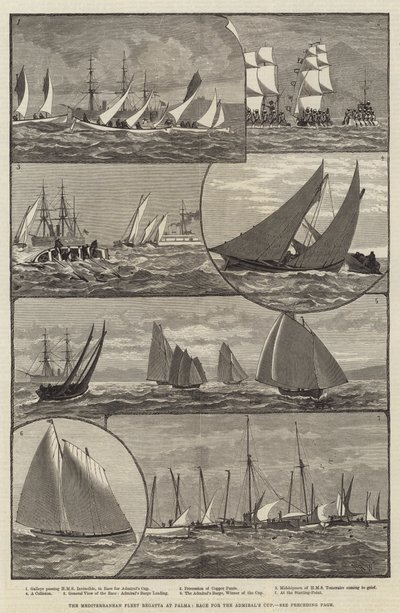La régate de la flotte méditerranéenne à Palma, course pour la Coupe de l