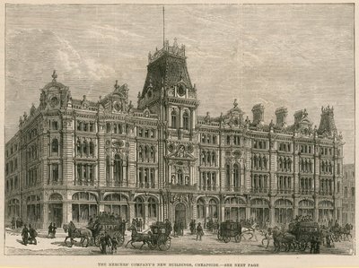 Les nouveaux bâtiments de la Mercers Company, Cheapside, Londres - English School