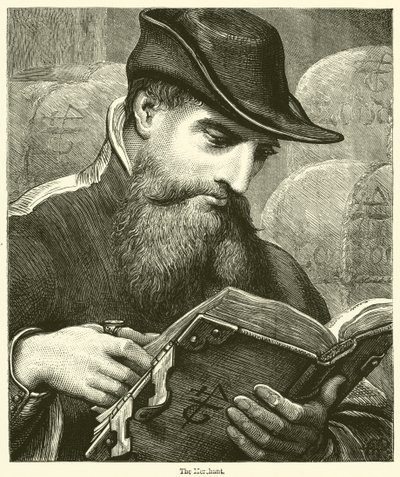Le Marchand (gravure) - English School