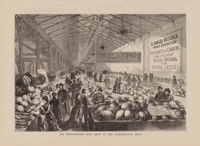Le Metropolitan Root Show au Agricultural Hall (gravure) - English School